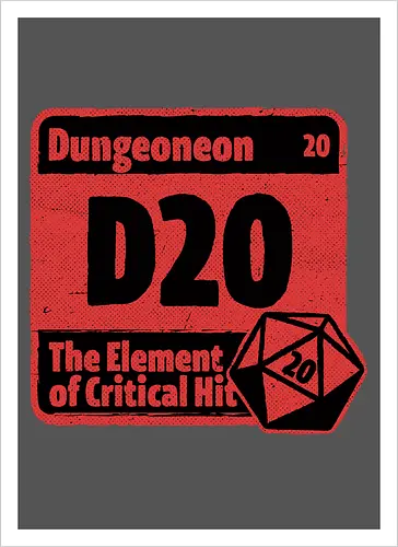 Element of Dungeon RPG - Critical Success, Science, Scientist, Sciencific, Science Art, Scientists, Science Humor, Science Joke, Funny Science, Retro Science, Sarcastic Science, Vintage Science, Funny Science Quote, Periodic Table, Periodic Table Joke, Periodic Table Parody, Stem, Humor, Joke, Fun, Funny, Sarcasm, Sarcastic, Irony, Ironic, Research, Physics, Chemistry, Chemistry Joke, Chemistry Humor, Biology, Dungeon Master, Dungeon, Dice, D20, Critical Hit, Critical, Critical Fail, Critical Role - Kunstdruck