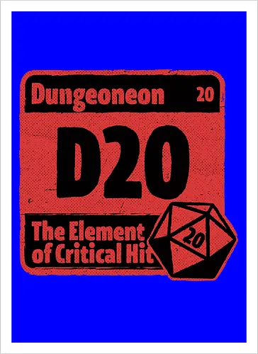 Element of Dungeon RPG - Critical Success, Science, Scientist, Sciencific, Science Art, Scientists, Science Humor, Science Joke, Funny Science, Retro Science, Sarcastic Science, Vintage Science, Funny Science Quote, Periodic Table, Periodic Table Joke, Periodic Table Parody, Stem, Humor, Joke, Fun, Funny, Sarcasm, Sarcastic, Irony, Ironic, Research, Physics, Chemistry, Chemistry Joke, Chemistry Humor, Biology, Dungeon Master, Dungeon, Dice, D20, Critical Hit, Critical, Critical Fail, Critical Role - Kunstdruck