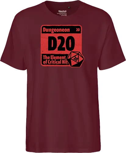 Element of Dungeon RPG - Critical Success, Science, Scientist, Sciencific, Science Art, Scientists, Science Humor, Science Joke, Funny Science, Retro Science, Sarcastic Science, Vintage Science, Funny Science Quote, Periodic Table, Periodic Table Joke, Periodic Table Parody, Stem, Humor, Joke, Fun, Funny, Sarcasm, Sarcastic, Irony, Ironic, Research, Physics, Chemistry, Chemistry Joke, Chemistry Humor, Biology, Dungeon Master, Dungeon, Dice, D20, Critical Hit, Critical, Critical Fail, Critical Role - Fairtrade T-Shirt