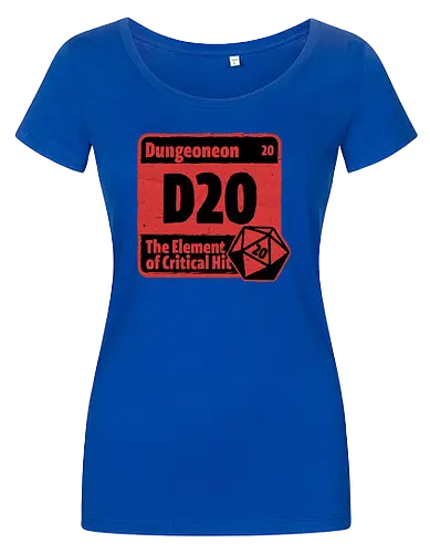 Element of Dungeon RPG - Critical Success, Science, Scientist, Sciencific, Science Art, Scientists, Science Humor, Science Joke, Funny Science, Retro Science, Sarcastic Science, Vintage Science, Funny Science Quote, Periodic Table, Periodic Table Joke, Periodic Table Parody, Stem, Humor, Joke, Fun, Funny, Sarcasm, Sarcastic, Irony, Ironic, Research, Physics, Chemistry, Chemistry Joke, Chemistry Humor, Biology, Dungeon Master, Dungeon, Dice, D20, Critical Hit, Critical, Critical Fail, Critical Role - Damen T-Shirt