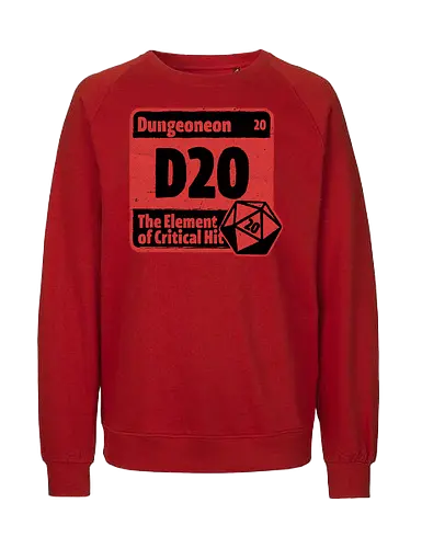 Element of Dungeon RPG - Critical Success, Science, Scientist, Sciencific, Science Art, Scientists, Science Humor, Science Joke, Funny Science, Retro Science, Sarcastic Science, Vintage Science, Funny Science Quote, Periodic Table, Periodic Table Joke, Periodic Table Parody, Stem, Humor, Joke, Fun, Funny, Sarcasm, Sarcastic, Irony, Ironic, Research, Physics, Chemistry, Chemistry Joke, Chemistry Humor, Biology, Dungeon Master, Dungeon, Dice, D20, Critical Hit, Critical, Critical Fail, Critical Role - Fairtrade Sweatshirt