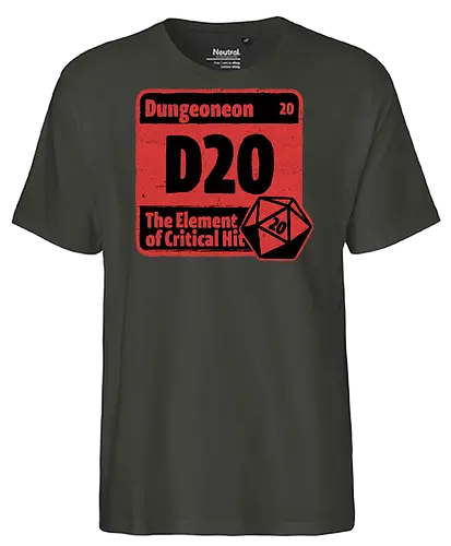 Element of Dungeon RPG - Critical Success, Science, Scientist, Sciencific, Science Art, Scientists, Science Humor, Science Joke, Funny Science, Retro Science, Sarcastic Science, Vintage Science, Funny Science Quote, Periodic Table, Periodic Table Joke, Periodic Table Parody, Stem, Humor, Joke, Fun, Funny, Sarcasm, Sarcastic, Irony, Ironic, Research, Physics, Chemistry, Chemistry Joke, Chemistry Humor, Biology, Dungeon Master, Dungeon, Dice, D20, Critical Hit, Critical, Critical Fail, Critical Role - Fairtrade T-Shirt