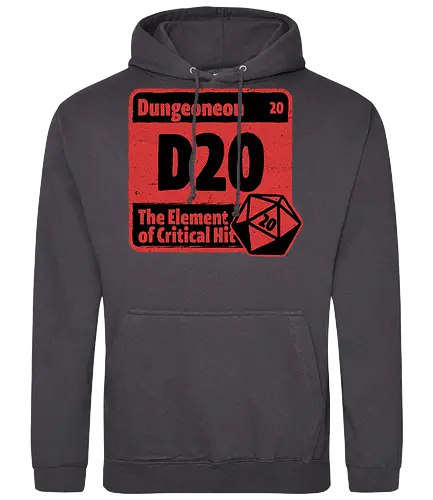 Element of Dungeon RPG - Critical Success, Science, Scientist, Sciencific, Science Art, Scientists, Science Humor, Science Joke, Funny Science, Retro Science, Sarcastic Science, Vintage Science, Funny Science Quote, Periodic Table, Periodic Table Joke, Periodic Table Parody, Stem, Humor, Joke, Fun, Funny, Sarcasm, Sarcastic, Irony, Ironic, Research, Physics, Chemistry, Chemistry Joke, Chemistry Humor, Biology, Dungeon Master, Dungeon, Dice, D20, Critical Hit, Critical, Critical Fail, Critical Role - Standard Hoodie