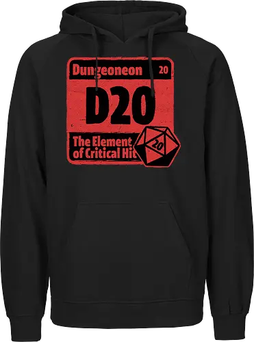 Element of Dungeon RPG - Critical Success, Science, Scientist, Sciencific, Science Art, Scientists, Science Humor, Science Joke, Funny Science, Retro Science, Sarcastic Science, Vintage Science, Funny Science Quote, Periodic Table, Periodic Table Joke, Periodic Table Parody, Stem, Humor, Joke, Fun, Funny, Sarcasm, Sarcastic, Irony, Ironic, Research, Physics, Chemistry, Chemistry Joke, Chemistry Humor, Biology, Dungeon Master, Dungeon, Dice, D20, Critical Hit, Critical, Critical Fail, Critical Role - Fairtrade Hoodie