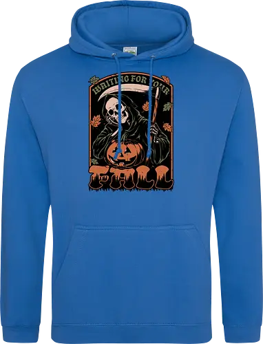 Grim Reaper Autumn - Pain, Halloween, Halloween Design, Halloween Art, Halloween Aesthetic, Halloween Pumpkin, Halloween Vibes, Spooky, Spooky Season, Creepy, Scary, Scary Art, Pumpkins, Pumpkin, Skeleton, Skull, Dark, Horror, Horror Stories, Fright, Creature, Autumn, Autumn Leaves, Autumn Vibes, Autumn Season, Fall, Fall Leaves, Fall Vibes, Leaves, Leaf, Pumpkin Season, Fun, Funny, Dark Humor, Humor, Sarcastic, Sarcasm, Irony, Dread, Existential Dread. Laugh, Laughing, Nihilist Humor, Nihilist, Relatable - Standard Hoodie