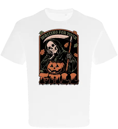 Grim Reaper Autumn - Pain, Halloween, Halloween Design, Halloween Art, Halloween Aesthetic, Halloween Pumpkin, Halloween Vibes, Spooky, Spooky Season, Creepy, Scary, Scary Art, Pumpkins, Pumpkin, Skeleton, Skull, Dark, Horror, Horror Stories, Fright, Creature, Autumn, Autumn Leaves, Autumn Vibes, Autumn Season, Fall, Fall Leaves, Fall Vibes, Leaves, Leaf, Pumpkin Season, Fun, Funny, Dark Humor, Humor, Sarcastic, Sarcasm, Irony, Dread, Existential Dread. Laugh, Laughing, Nihilist Humor, Nihilist, Relatable - Oversize T-Shirt