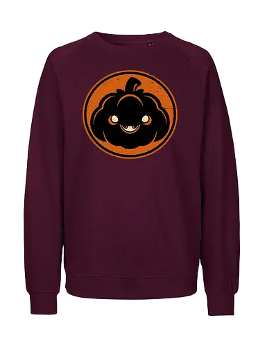 Halloween Spooky Pumpkin - Halloween, Halloween Design, Halloween Art, Halloween Aesthetic, Halloween Pumpkin, Halloween Vibes, Spooky, Spooky Season, Creepy, Scary, Scary Art, Pumpkins, Pumpkin, Dark, Horror, Horror Stories, Fright, Autumn, Autumn Leaves, Autumn Vibes, Autumn Season, Pumpkin Season, Cute, Smile, Smiling - Fairtrade Sweatshirt
