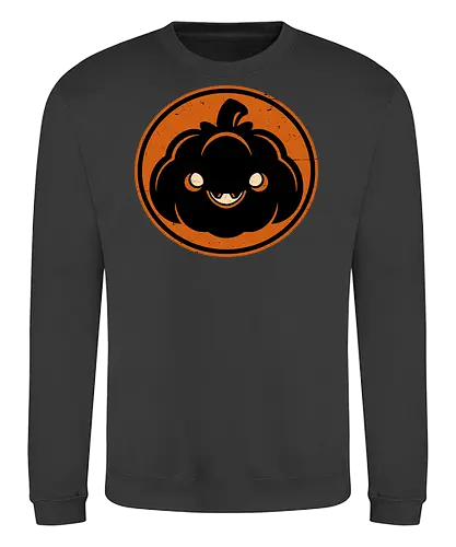 Halloween Spooky Pumpkin - Halloween, Halloween Design, Halloween Art, Halloween Aesthetic, Halloween Pumpkin, Halloween Vibes, Spooky, Spooky Season, Creepy, Scary, Scary Art, Pumpkins, Pumpkin, Dark, Horror, Horror Stories, Fright, Autumn, Autumn Leaves, Autumn Vibes, Autumn Season, Pumpkin Season, Cute, Smile, Smiling - Sweatshirt