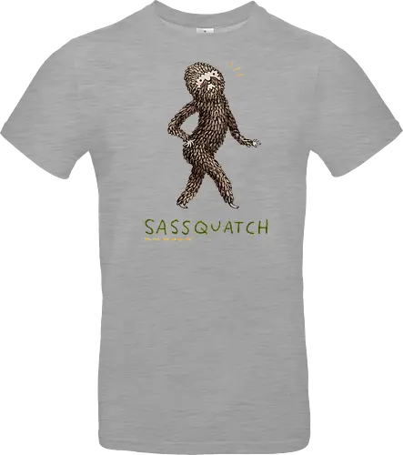 Braunes Pelziges Wesen Freche Pose Haltung Rosige Wangen - braunes pelziges eitles Wesen, elegante selbstbewusste mythische Pose, rosige Wangen goldener Glanz, Wald Legende Wortspiel, kreative Haltung Humor Kunst, handgefertigte Wesen Illustration, strukturiertes braunes beiges Fell, lustige moosgrüne Typografie, Popkultur Humor Geschenk, mythisches Wesen Haltung Shirt, Stadtlegende süße Illustration, Folklore Wesen Humor Kunst, pelziger Charakter Laufsteg Pose, Wald Wesen Pop Humor, kreatives englisches Folklore Wortspiel - Standard T-Shirt
