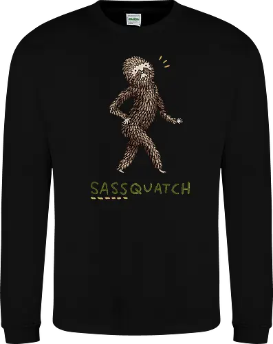 Braunes Pelziges Wesen Freche Pose Haltung Rosige Wangen - braunes pelziges eitles Wesen, elegante selbstbewusste mythische Pose, rosige Wangen goldener Glanz, Wald Legende Wortspiel, kreative Haltung Humor Kunst, handgefertigte Wesen Illustration, strukturiertes braunes beiges Fell, lustige moosgrüne Typografie, Popkultur Humor Geschenk, mythisches Wesen Haltung Shirt, Stadtlegende süße Illustration, Folklore Wesen Humor Kunst, pelziger Charakter Laufsteg Pose, Wald Wesen Pop Humor, kreatives englisches Folklore Wortspiel - Sweatshirt
