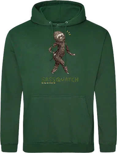 Braunes Pelziges Wesen Freche Pose Haltung Rosige Wangen - braunes pelziges eitles Wesen, elegante selbstbewusste mythische Pose, rosige Wangen goldener Glanz, Wald Legende Wortspiel, kreative Haltung Humor Kunst, handgefertigte Wesen Illustration, strukturiertes braunes beiges Fell, lustige moosgrüne Typografie, Popkultur Humor Geschenk, mythisches Wesen Haltung Shirt, Stadtlegende süße Illustration, Folklore Wesen Humor Kunst, pelziger Charakter Laufsteg Pose, Wald Wesen Pop Humor, kreatives englisches Folklore Wortspiel - Standard Hoodie