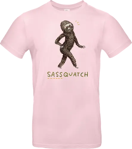 Braunes Pelziges Wesen Freche Pose Haltung Rosige Wangen - braunes pelziges eitles Wesen, elegante selbstbewusste mythische Pose, rosige Wangen goldener Glanz, Wald Legende Wortspiel, kreative Haltung Humor Kunst, handgefertigte Wesen Illustration, strukturiertes braunes beiges Fell, lustige moosgrüne Typografie, Popkultur Humor Geschenk, mythisches Wesen Haltung Shirt, Stadtlegende süße Illustration, Folklore Wesen Humor Kunst, pelziger Charakter Laufsteg Pose, Wald Wesen Pop Humor, kreatives englisches Folklore Wortspiel - Standard T-Shirt