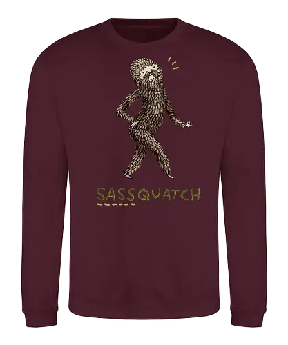 Braunes Pelziges Wesen Freche Pose Haltung Rosige Wangen - braunes pelziges eitles Wesen, elegante selbstbewusste mythische Pose, rosige Wangen goldener Glanz, Wald Legende Wortspiel, kreative Haltung Humor Kunst, handgefertigte Wesen Illustration, strukturiertes braunes beiges Fell, lustige moosgrüne Typografie, Popkultur Humor Geschenk, mythisches Wesen Haltung Shirt, Stadtlegende süße Illustration, Folklore Wesen Humor Kunst, pelziger Charakter Laufsteg Pose, Wald Wesen Pop Humor, kreatives englisches Folklore Wortspiel - Sweatshirt