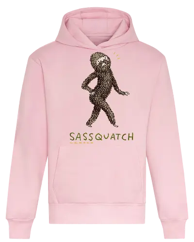 Braunes Pelziges Wesen Freche Pose Haltung Rosige Wangen - braunes pelziges eitles Wesen, elegante selbstbewusste mythische Pose, rosige Wangen goldener Glanz, Wald Legende Wortspiel, kreative Haltung Humor Kunst, handgefertigte Wesen Illustration, strukturiertes braunes beiges Fell, lustige moosgrüne Typografie, Popkultur Humor Geschenk, mythisches Wesen Haltung Shirt, Stadtlegende süße Illustration, Folklore Wesen Humor Kunst, pelziger Charakter Laufsteg Pose, Wald Wesen Pop Humor, kreatives englisches Folklore Wortspiel - Heavyweight Hoodie