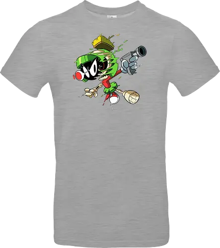 Freaky Grüner Marsianer Horror - Underground Alien Cartoon Kunst - grüner Marsianer Horror, Alien Cartoon Freaky, grünes Marsianer Skelett, rotes hypnotisches Auge Cartoon, Marvin the Martian, horror, schmelzendes grünes Schleim, Underground Alien Kunst, Alien Horror Geek Druck, Zombie Marsianer Waffe, römischer Helm Cartoon Horror, alternative Alien Kunst, Weltraum Cartoon Horror, urbaner Alien Geek Druck, Marsianer Pop Art Horror, Alien Charakter Horror, dunkler Alien Cartoon - Standard T-Shirt