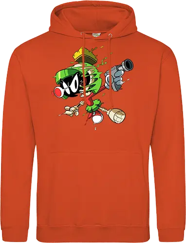 Freaky Grüner Marsianer Horror - Underground Alien Cartoon Kunst - grüner Marsianer Horror, Alien Cartoon Freaky, grünes Marsianer Skelett, rotes hypnotisches Auge Cartoon, Marvin the Martian, horror, schmelzendes grünes Schleim, Underground Alien Kunst, Alien Horror Geek Druck, Zombie Marsianer Waffe, römischer Helm Cartoon Horror, alternative Alien Kunst, Weltraum Cartoon Horror, urbaner Alien Geek Druck, Marsianer Pop Art Horror, Alien Charakter Horror, dunkler Alien Cartoon - Standard Hoodie
