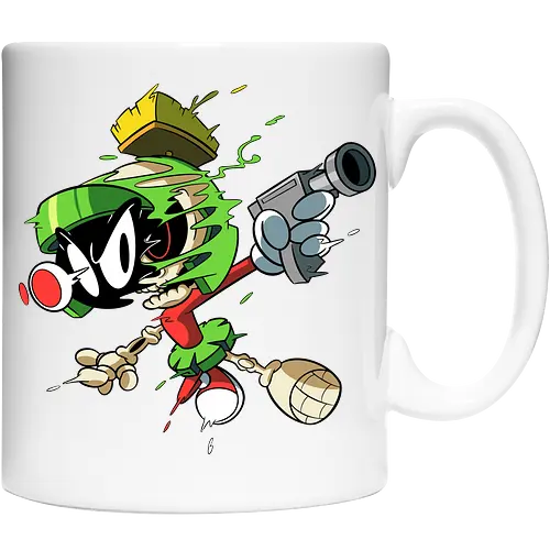 Freaky Grüner Marsianer Horror - Underground Alien Cartoon Kunst - grüner Marsianer Horror, Alien Cartoon Freaky, grünes Marsianer Skelett, rotes hypnotisches Auge Cartoon, Marvin the Martian, horror, schmelzendes grünes Schleim, Underground Alien Kunst, Alien Horror Geek Druck, Zombie Marsianer Waffe, römischer Helm Cartoon Horror, alternative Alien Kunst, Weltraum Cartoon Horror, urbaner Alien Geek Druck, Marsianer Pop Art Horror, Alien Charakter Horror, dunkler Alien Cartoon - Keramiktasse