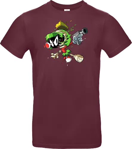 Freaky Grüner Marsianer Horror - Underground Alien Cartoon Kunst - grüner Marsianer Horror, Alien Cartoon Freaky, grünes Marsianer Skelett, rotes hypnotisches Auge Cartoon, Marvin the Martian, horror, schmelzendes grünes Schleim, Underground Alien Kunst, Alien Horror Geek Druck, Zombie Marsianer Waffe, römischer Helm Cartoon Horror, alternative Alien Kunst, Weltraum Cartoon Horror, urbaner Alien Geek Druck, Marsianer Pop Art Horror, Alien Charakter Horror, dunkler Alien Cartoon - Standard T-Shirt