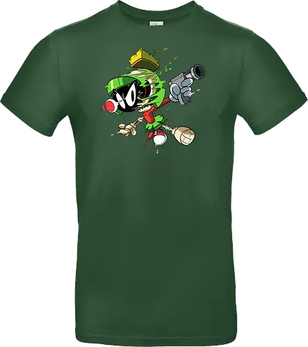 Freaky Grüner Marsianer Horror - Underground Alien Cartoon Kunst - grüner Marsianer Horror, Alien Cartoon Freaky, grünes Marsianer Skelett, rotes hypnotisches Auge Cartoon, Marvin the Martian, horror, schmelzendes grünes Schleim, Underground Alien Kunst, Alien Horror Geek Druck, Zombie Marsianer Waffe, römischer Helm Cartoon Horror, alternative Alien Kunst, Weltraum Cartoon Horror, urbaner Alien Geek Druck, Marsianer Pop Art Horror, Alien Charakter Horror, dunkler Alien Cartoon - Standard T-Shirt