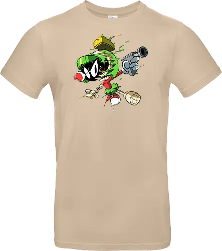Freaky Grüner Marsianer Horror - Underground Alien Cartoon Kunst - grüner Marsianer Horror, Alien Cartoon Freaky, grünes Marsianer Skelett, rotes hypnotisches Auge Cartoon, Marvin the Martian, horror, schmelzendes grünes Schleim, Underground Alien Kunst, Alien Horror Geek Druck, Zombie Marsianer Waffe, römischer Helm Cartoon Horror, alternative Alien Kunst, Weltraum Cartoon Horror, urbaner Alien Geek Druck, Marsianer Pop Art Horror, Alien Charakter Horror, dunkler Alien Cartoon - Standard T-Shirt