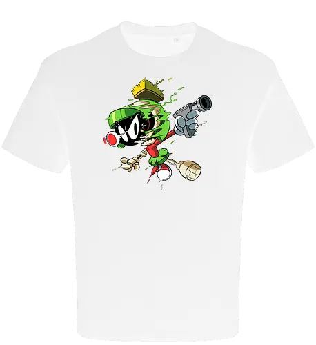 Freaky Grüner Marsianer Horror - Underground Alien Cartoon Kunst - grüner Marsianer Horror, Alien Cartoon Freaky, grünes Marsianer Skelett, rotes hypnotisches Auge Cartoon, Marvin the Martian, horror, schmelzendes grünes Schleim, Underground Alien Kunst, Alien Horror Geek Druck, Zombie Marsianer Waffe, römischer Helm Cartoon Horror, alternative Alien Kunst, Weltraum Cartoon Horror, urbaner Alien Geek Druck, Marsianer Pop Art Horror, Alien Charakter Horror, dunkler Alien Cartoon - Oversize T-Shirt