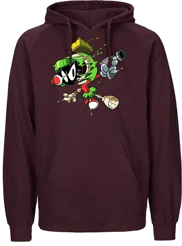 Freaky Grüner Marsianer Horror - Underground Alien Cartoon Kunst - grüner Marsianer Horror, Alien Cartoon Freaky, grünes Marsianer Skelett, rotes hypnotisches Auge Cartoon, Marvin the Martian, horror, schmelzendes grünes Schleim, Underground Alien Kunst, Alien Horror Geek Druck, Zombie Marsianer Waffe, römischer Helm Cartoon Horror, alternative Alien Kunst, Weltraum Cartoon Horror, urbaner Alien Geek Druck, Marsianer Pop Art Horror, Alien Charakter Horror, dunkler Alien Cartoon - Fairtrade Hoodie