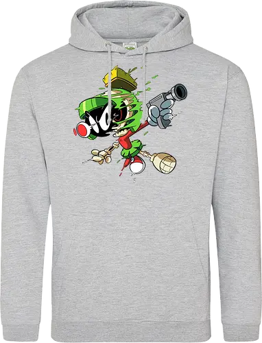 Freaky Grüner Marsianer Horror - Underground Alien Cartoon Kunst - grüner Marsianer Horror, Alien Cartoon Freaky, grünes Marsianer Skelett, rotes hypnotisches Auge Cartoon, Marvin the Martian, horror, schmelzendes grünes Schleim, Underground Alien Kunst, Alien Horror Geek Druck, Zombie Marsianer Waffe, römischer Helm Cartoon Horror, alternative Alien Kunst, Weltraum Cartoon Horror, urbaner Alien Geek Druck, Marsianer Pop Art Horror, Alien Charakter Horror, dunkler Alien Cartoon - Standard Hoodie