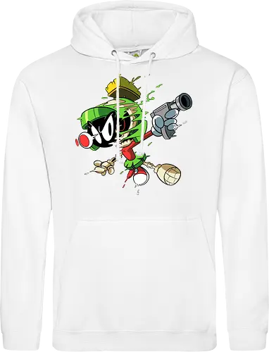 Freaky Grüner Marsianer Horror - Underground Alien Cartoon Kunst - grüner Marsianer Horror, Alien Cartoon Freaky, grünes Marsianer Skelett, rotes hypnotisches Auge Cartoon, Marvin the Martian, horror, schmelzendes grünes Schleim, Underground Alien Kunst, Alien Horror Geek Druck, Zombie Marsianer Waffe, römischer Helm Cartoon Horror, alternative Alien Kunst, Weltraum Cartoon Horror, urbaner Alien Geek Druck, Marsianer Pop Art Horror, Alien Charakter Horror, dunkler Alien Cartoon - Standard Hoodie