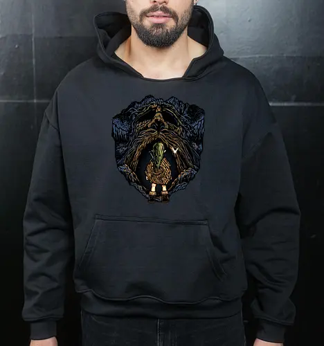 The Legend Continues - Hero, gaming, gamer, videogames, legend, games, Japanese, adventure - Cropped Hoodie