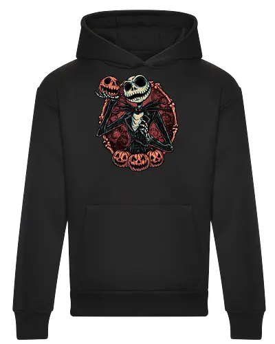 Pumpkin Nightmare - Movie, animated, animation, horror, Halloween, pumpkin, skeleton, character, fantasy - Heavyweight Hoodie