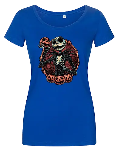 Pumpkin Nightmare - Movie, animated, animation, horror, Halloween, pumpkin, skeleton, character, fantasy - Damen T-Shirt