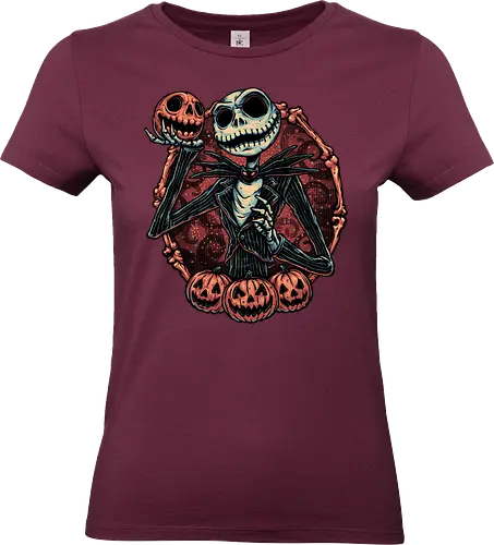 Pumpkin Nightmare - Movie, animated, animation, horror, Halloween, pumpkin, skeleton, character, fantasy - Standard T-Shirt (Frauen)