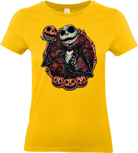 Pumpkin Nightmare - Movie, animated, animation, horror, Halloween, pumpkin, skeleton, character, fantasy - Standard T-Shirt (Frauen)