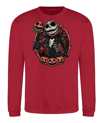 Pumpkin Nightmare - Movie, animated, animation, horror, Halloween, pumpkin, skeleton, character, fantasy - Sweatshirt