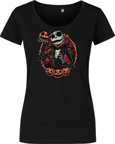 Pumpkin Nightmare - Movie, animated, animation, horror, Halloween, pumpkin, skeleton, character, fantasy - Damen T-Shirt