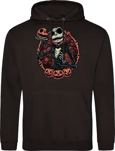 Pumpkin Nightmare - Movie, animated, animation, horror, Halloween, pumpkin, skeleton, character, fantasy - Standard Hoodie