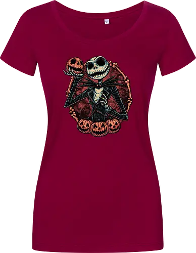 Pumpkin Nightmare - Movie, animated, animation, horror, Halloween, pumpkin, skeleton, character, fantasy - Damen T-Shirt