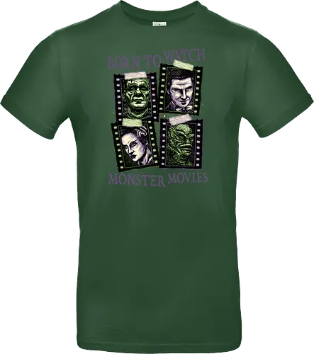Born to watch monster movies - Horror, horror movies, classic horror, classic, monsters, creature, Halloween - Standard T-Shirt