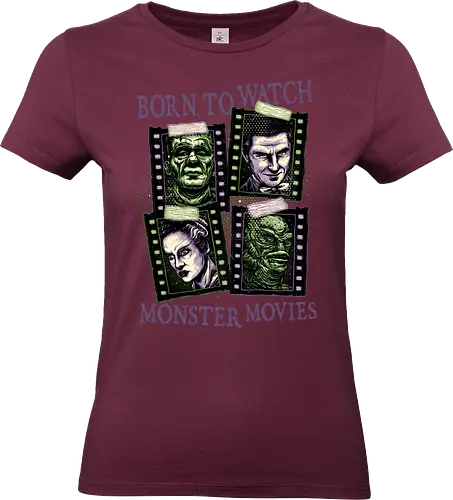 Born to watch monster movies - Horror, horror movies, classic horror, classic, monsters, creature, Halloween - Standard T-Shirt (Frauen)
