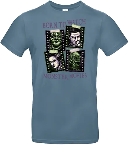 Born to watch monster movies - Horror, horror movies, classic horror, classic, monsters, creature, Halloween - Standard T-Shirt