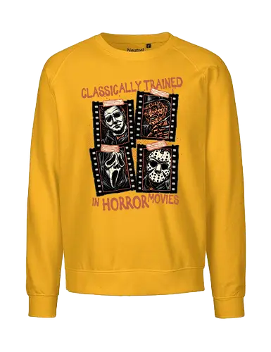 Classically Trained in Horror Movies - Horror, horror movies, classic horror, classic, villain, Halloween - Fairtrade Sweatshirt