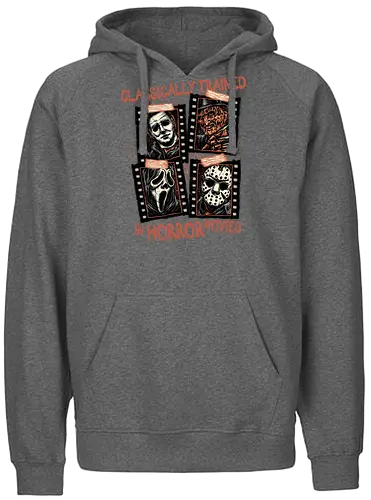Classically Trained in Horror Movies - Horror, horror movies, classic horror, classic, villain, Halloween - Fairtrade Hoodie