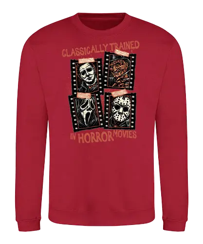 Classically Trained in Horror Movies - Horror, horror movies, classic horror, classic, villain, Halloween - Sweatshirt