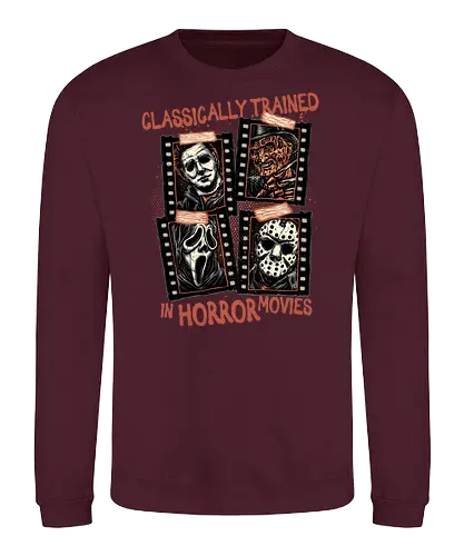 Classically Trained in Horror Movies - Horror, horror movies, classic horror, classic, villain, Halloween - Sweatshirt