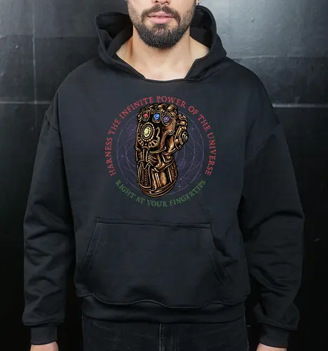 The Infinite Power of the Universe - Movie, film, superhero, villain, comics, comic, character, action, sci-fi, science fiction - Cropped Hoodie