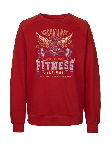 Nergigante Fitness - hunting, monster hunter world, nergigante, gamer, gaming, video games, iceborne, palico, wyvern, monster hunter rise, monster hunter wilds, furious rajang, pukei pukei, wilds ascendance - Fairtrade Sweatshirt