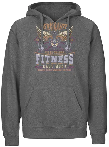 Nergigante Fitness - hunting, monster hunter world, nergigante, gamer, gaming, video games, iceborne, palico, wyvern, monster hunter rise, monster hunter wilds, furious rajang, pukei pukei, wilds ascendance - Fairtrade Hoodie