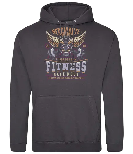 Nergigante Fitness - hunting, monster hunter world, nergigante, gamer, gaming, video games, iceborne, palico, wyvern, monster hunter rise, monster hunter wilds, furious rajang, pukei pukei, wilds ascendance - Standard Hoodie
