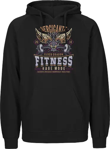 Nergigante Fitness - hunting, monster hunter world, nergigante, gamer, gaming, video games, iceborne, palico, wyvern, monster hunter rise, monster hunter wilds, furious rajang, pukei pukei, wilds ascendance - Fairtrade Hoodie