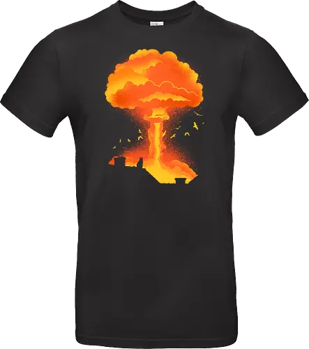 Cataclysm - cat, animal, apocalypse, atomic bomb, cat lover, cats, cute, funny, humor, kitty, nuclear bomb, nuke, pet, sarcasm, cataclysm - Standard T-Shirt